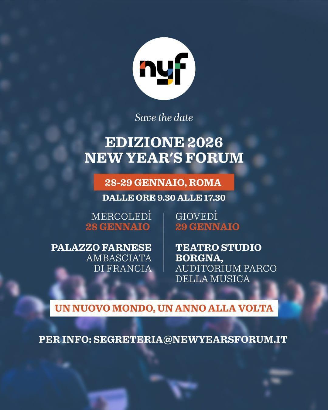 New Year’s Forum, due giorni per immaginare il futuro dell’Europa